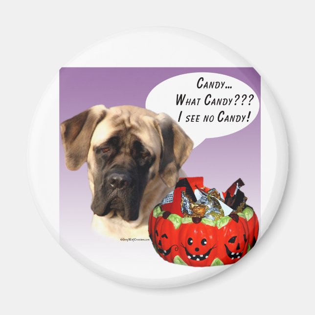 Mastiff (fawn) Halloween Candy Magnet (Vorne)