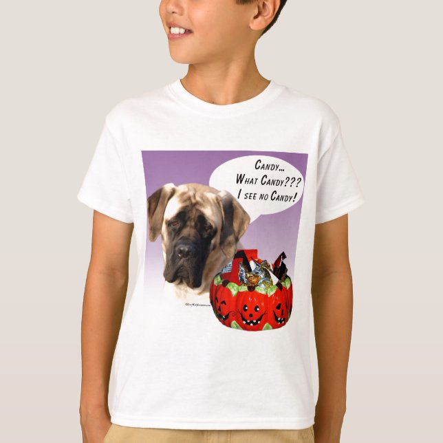 Mastiff (fawn) Halloween Candy T-Shirt (Vorderseite)