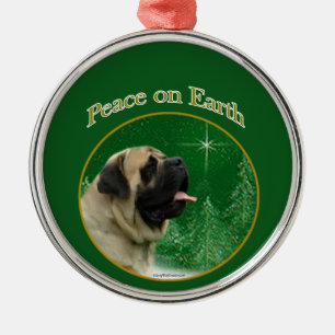 Mastiff (fawn) Peace Ornament Aus Metall