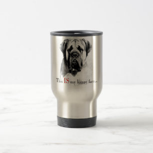Mastiff-glückliche Gesichts-Tasse Reisebecher