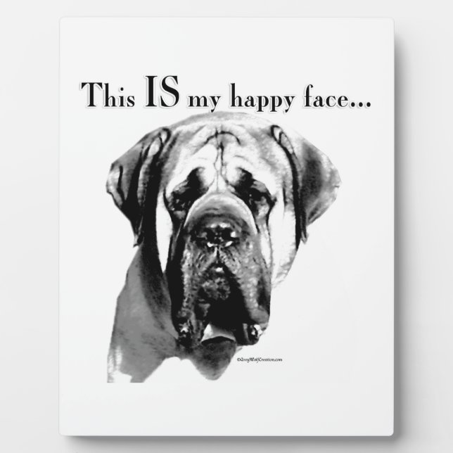 Mastiff Happy Face Fotoplatte (Vorderseite)