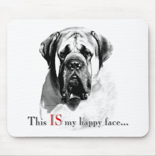 Mastiff Happy Face Mousepad