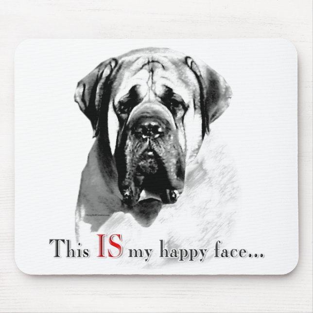 Mastiff Happy Face Mousepad (Vorne)