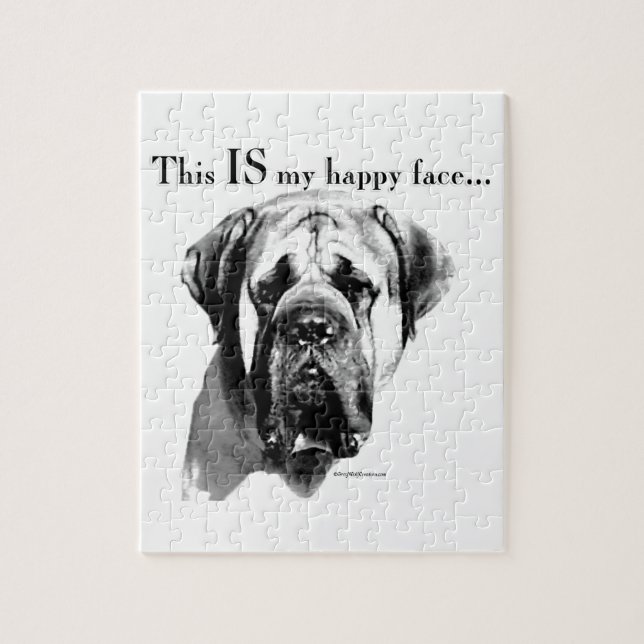 Mastiff Happy Face Puzzle (Vertikal)