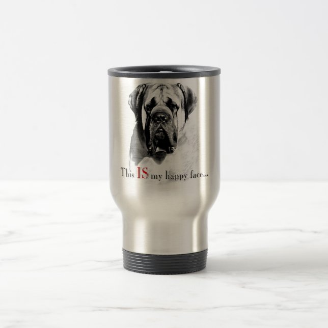 Mastiff Happy Face Tasse (Mittel)