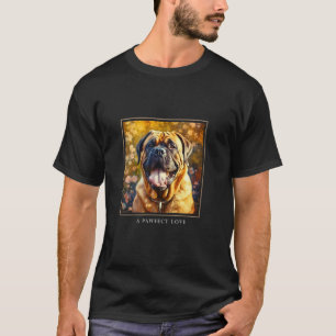 Mastiff-Hund Garten Blumen Malerei Haustier Mama P T-Shirt