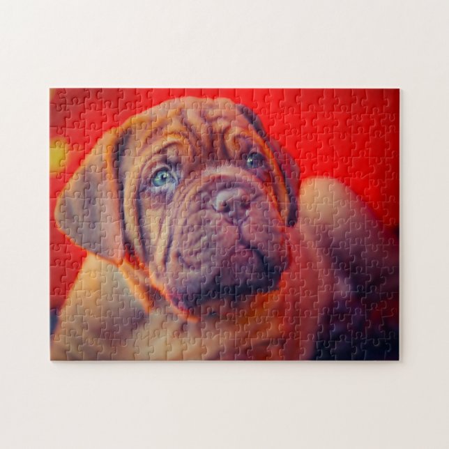Mastiff Hund. Puzzle (Horizontal)