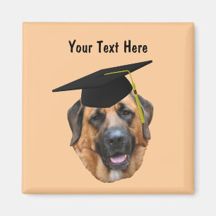 Mastiff in Graduation Cap Funny Dog Magnet