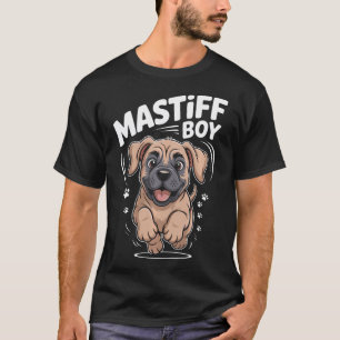 Mastiff-Junge Süße Cartoon Für Hunde-Väter Besitze T-Shirt