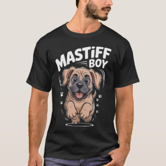 Mastiff-Junge Süße Cartoon Für Hunde-Väter Besitze T-Shirt