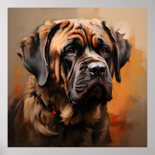 Mastiff Kunstvoll wandern Poster