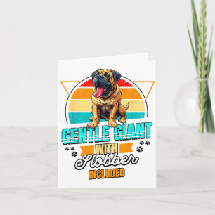 Mastiff-Liebhaber Lustiger Mastiff-Hund Retro  Karte