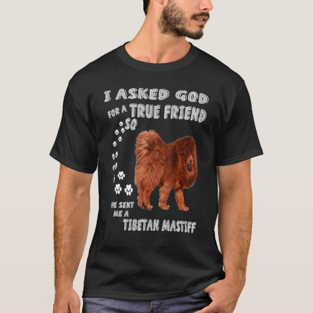 Mastiff Lion Dog Mama, Mastiff Vater Kunst, Tibeti T-Shirt (Vorderseite)