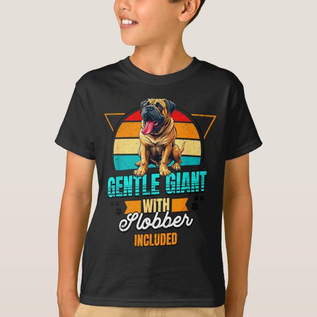 Mastiff Lover Funny Mastiff Dog Retro  T-Shirt (Vorderseite)