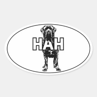 Mastiff Ovaler Aufkleber