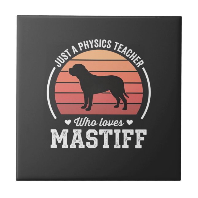 Mastiff-Physiklehrer-Hundefreund Fliese (Vorderseite)