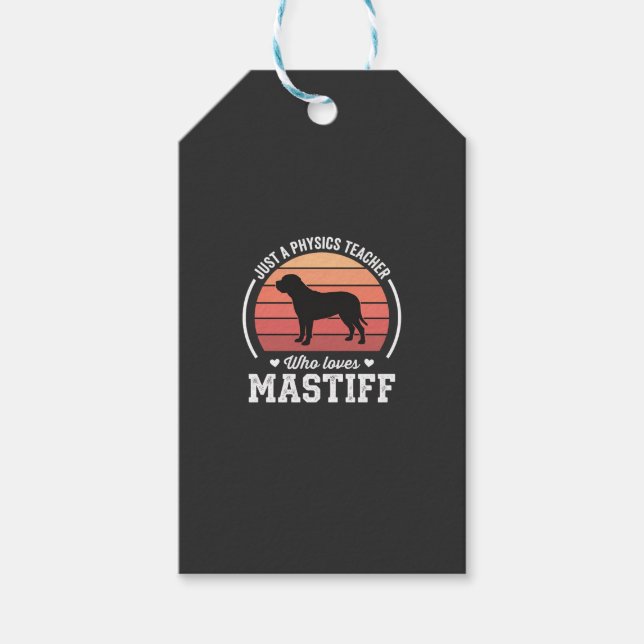 Mastiff-Physiklehrer-Hundefreund Geschenkanhänger (Vorderseite)