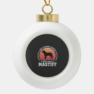 Mastiff-Physiklehrer-Hundefreund Keramik Kugel-Ornament