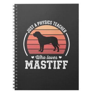 Mastiff-Physiklehrer-Hundefreund Notizblock