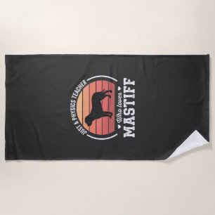 Mastiff-Physiklehrer-Hundefreund Strandtuch
