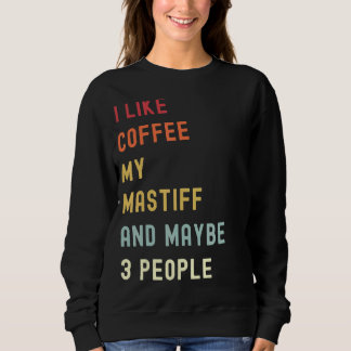 Mastiff Retro Hund und Kaffee Sweatshirt