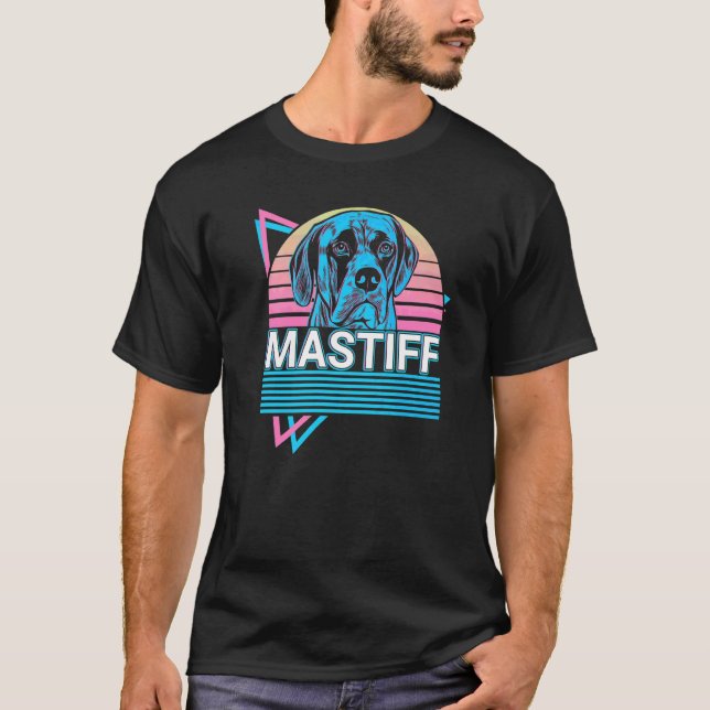 Mastiff Retro   T-Shirt (Vorderseite)