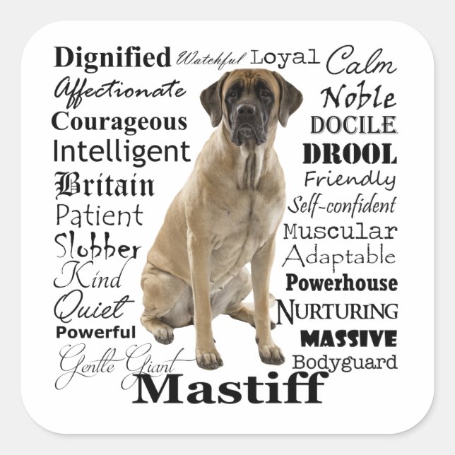 Mastiff Tracks Stickers (Vorderseite)