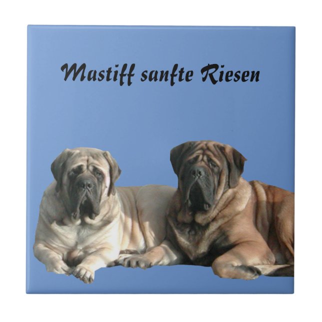 Mastiff  Urlaub English Mastiff Fliese (Vorderseite)