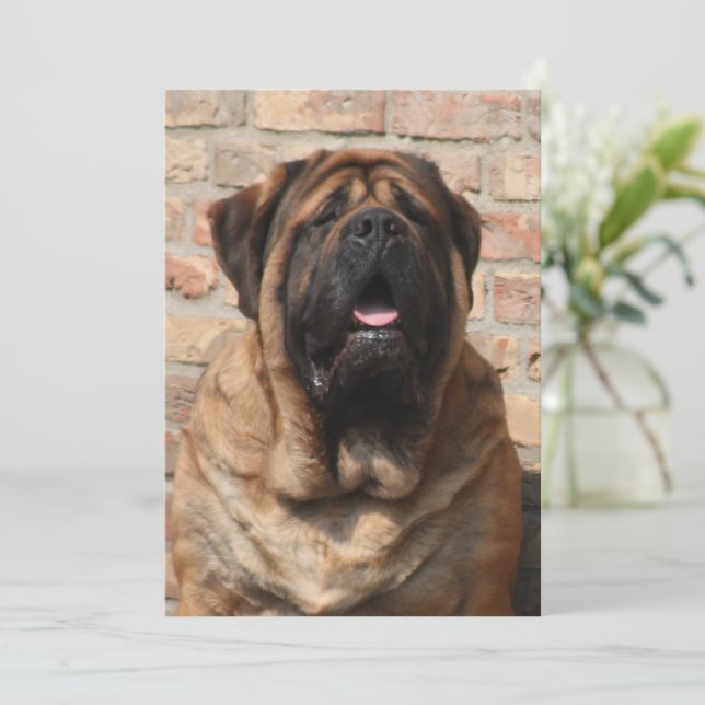 Mastiff Vatertag Best Friends  Einladung (Stehend Vorderseite)
