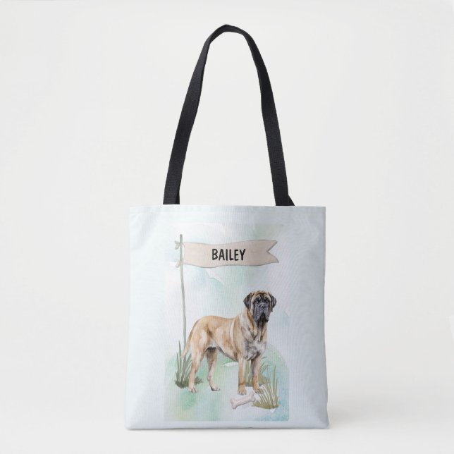 Mastiff-Wasserfarbe Personalisierter Hund (Vorderseite)