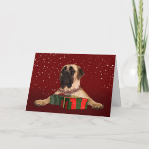 Mastiff-Weihnachten Feiertagskarte