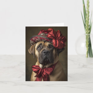 Mastiff-Weihnachtskarte Eleganter viktorianischer  Feiertagskarte