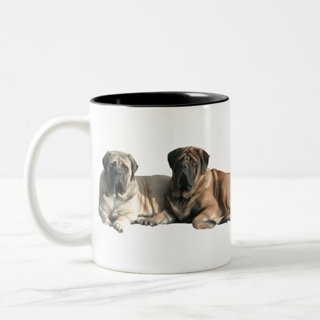 Mastiff Zweifarbige Tasse (Links)