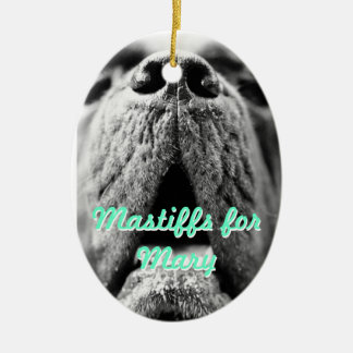 Mastiffs für Mary-Oval-Verzierung Keramik Ornament