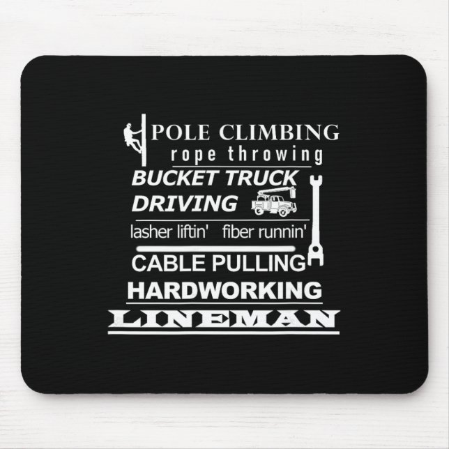 Mastklettern, Glasfaserinstallation, Kabelzieh-Lin Mousepad (Vorne)