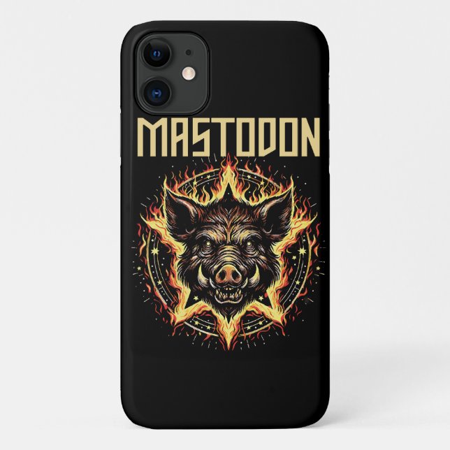 Mastodon Boar Fire Case-Mate iPhone Hülle (Rückseite)