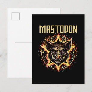 Mastodon Boar Fire Einladungspostkarte