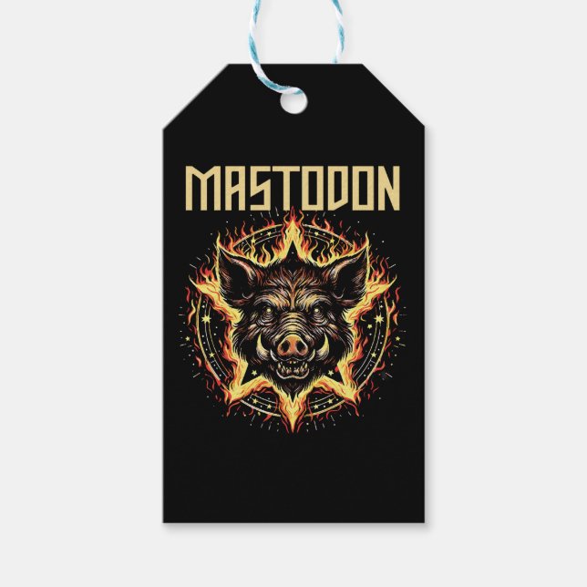 Mastodon Boar Fire Geschenkanhänger (Vorderseite)