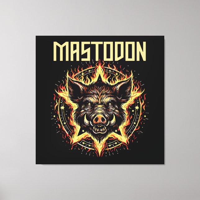 Mastodon Boar Fire Leinwanddruck (Vorderseite)