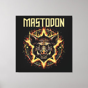 Mastodon-Eber-Feuer Leinwanddruck
