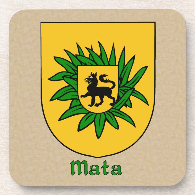 Mata Family Shield Getränkeuntersetzer (Vorderseite)