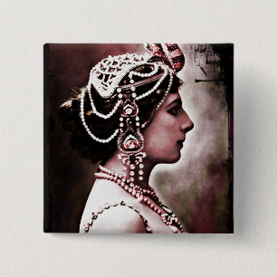 Mata Hari 1910 Button