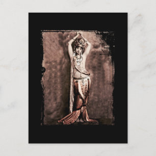 Mata Hari Belly Dancer Costume Postkarte