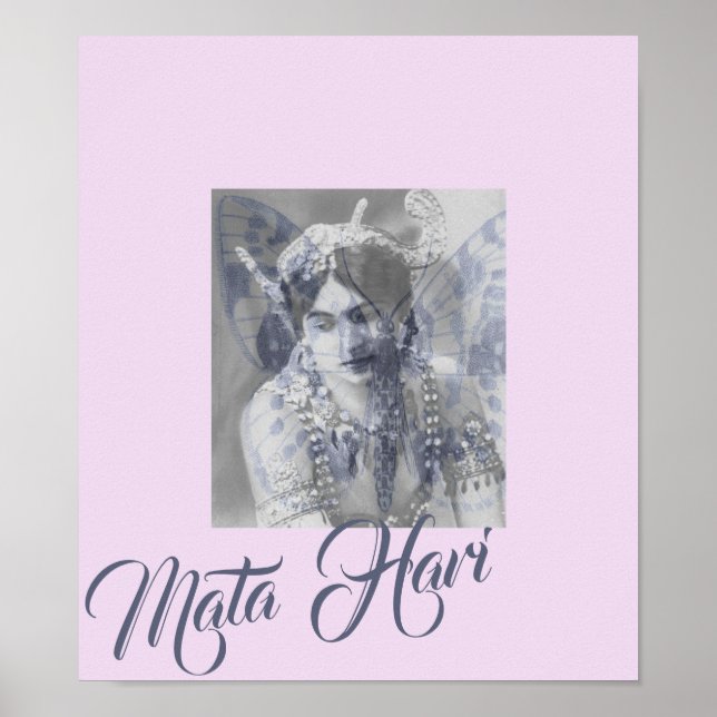Mata Hari – Margaretha Geertruida – butterfly Poster (Vorne)