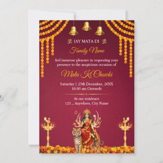 Mata Ki Chowki Einladungsvorlage Einladung