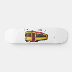 Mata Troley Cartoon Illustration Skateboard