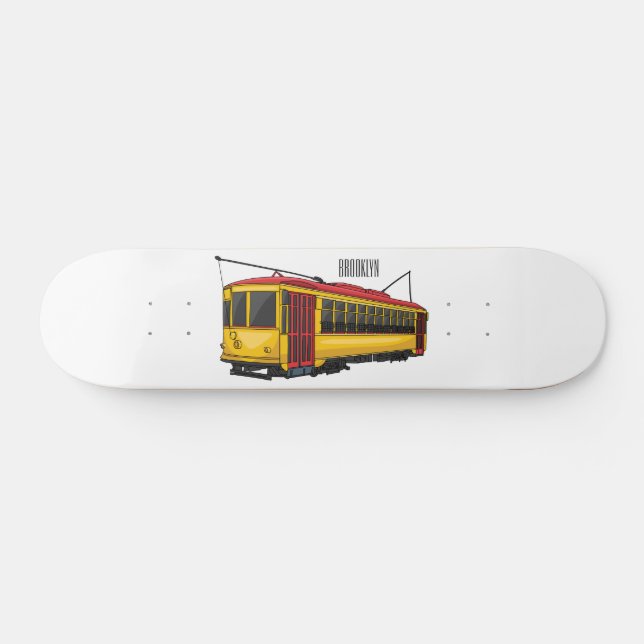 Mata Troley Cartoon Illustration Skateboard (Horizontal)