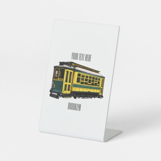 Mata Troley Cartoon Illustration Sockelschild (Vorderseite)