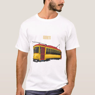 Mata Troley Cartoon Illustration T-Shirt