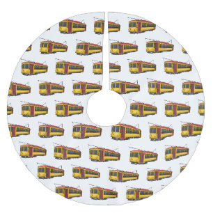 Mata-Trolley-Cartoon-Illustration Polyester Weihnachtsbaumdecke